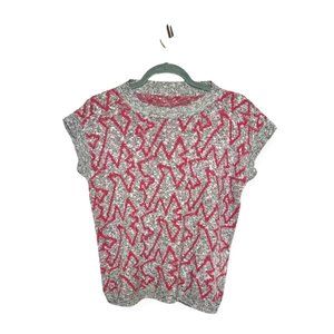 Vintage Abstract 1980’s Pink and Gray Sweater Vest
